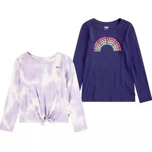 Levi's Girls' 2 Pack Long Sleeve Tee